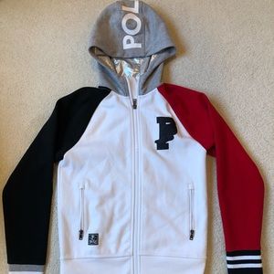 Polo full zip jacket with hood